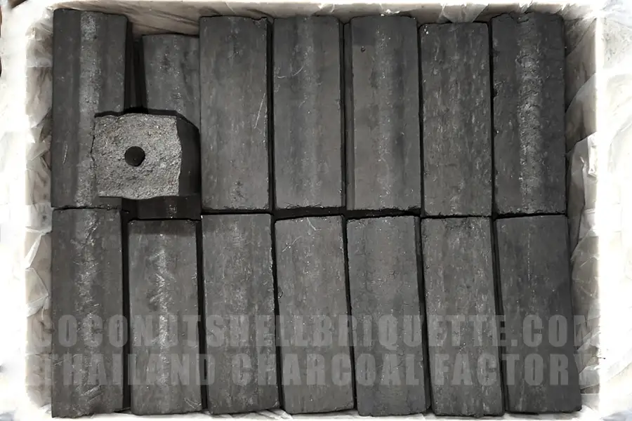 Thailand Charcoal Manufacturer supply Hexagon Log Shape Charcoal Briquette for Yakiniku Grill, Korean Barbecue, Grilling and Smoker