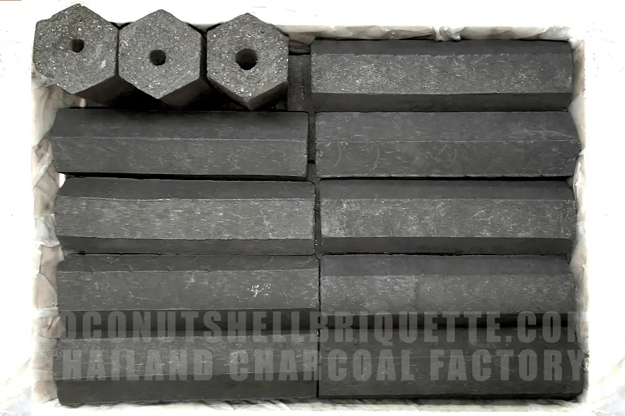 Diamond Grade A Natural Charcoal Briquettes from Thailand Charcoal Factory