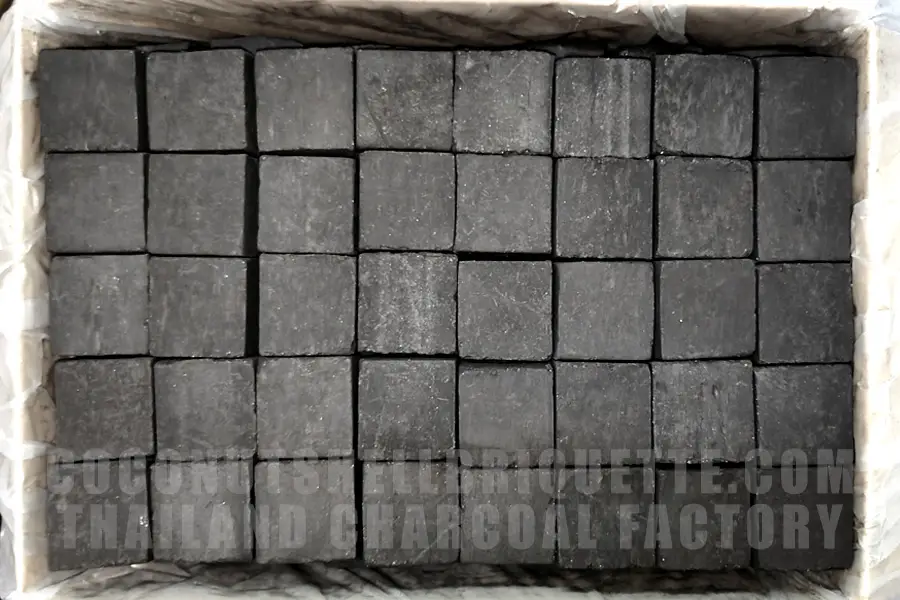 Square Cube Charcoal from Charcoal Thailand Factory for BBQ and Restaurant