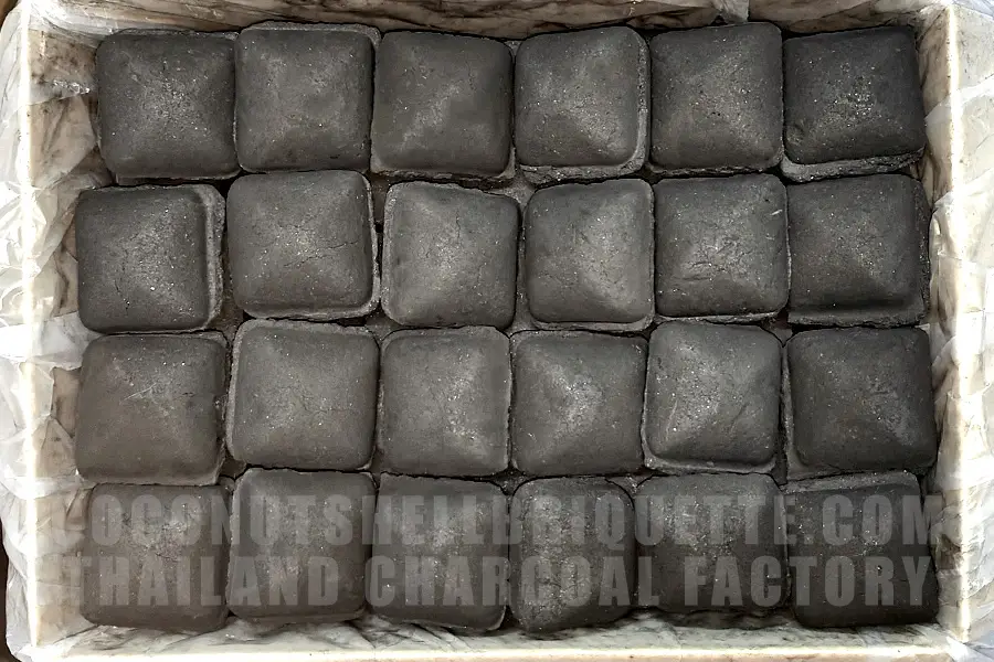 Coconut Shell Charcoal Pillow Shape Charcoal Briquette for Restaurant, Korean BBQ, Yakiniku, Weber BBQ